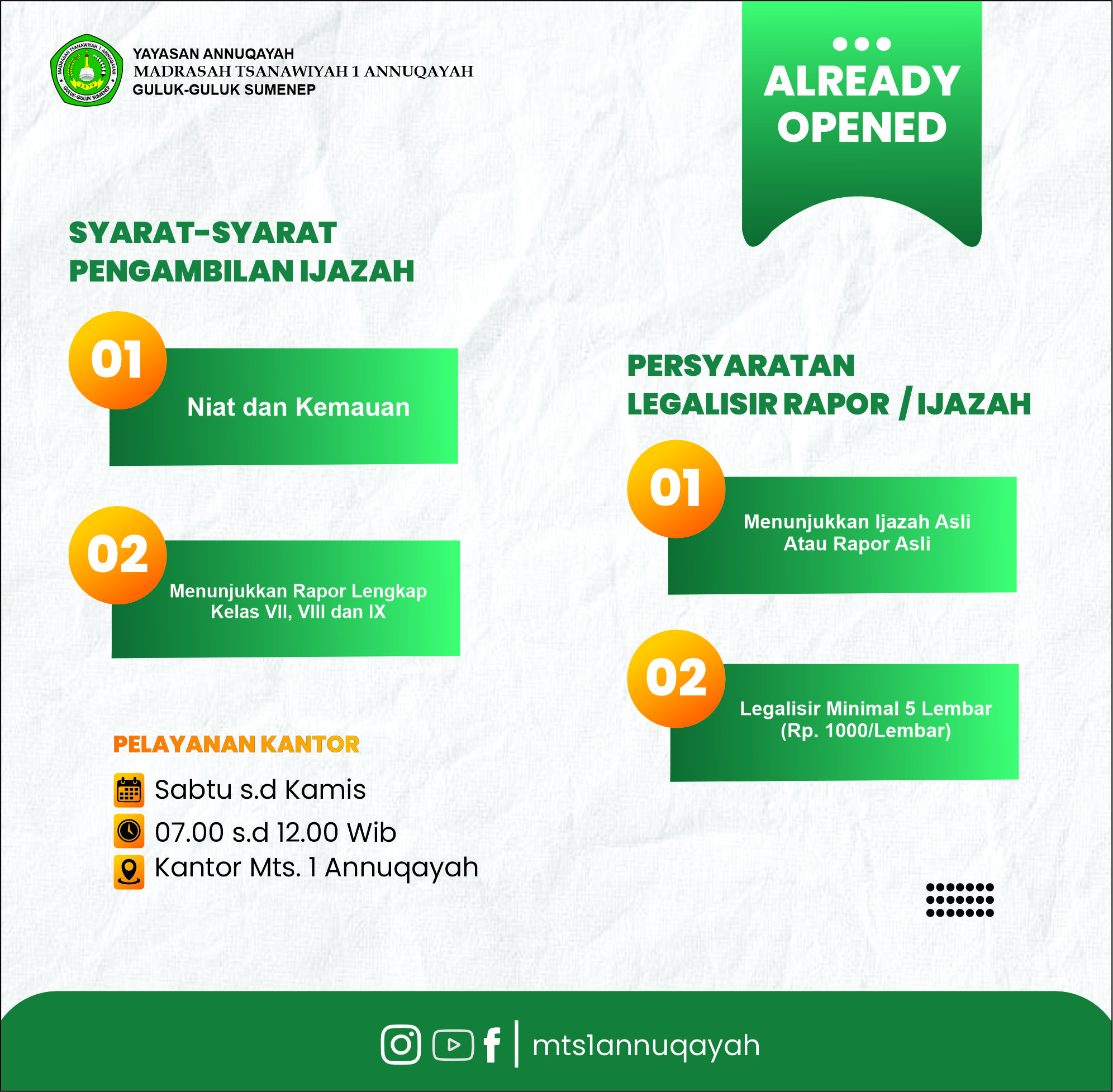 Informasi Pengambilan Ijazah